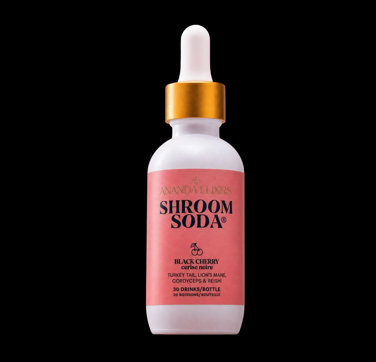 Shroom Soda Black Cherry bottle