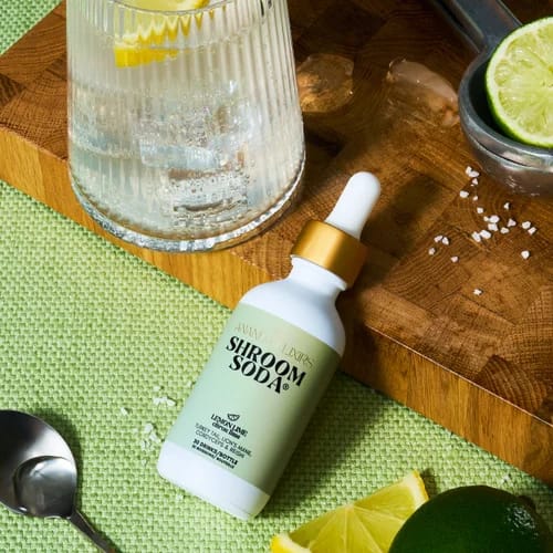 Shroom Soda® in a glass